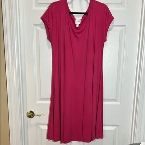 Kate Hill Fuchsia Draped Dress Size 1X